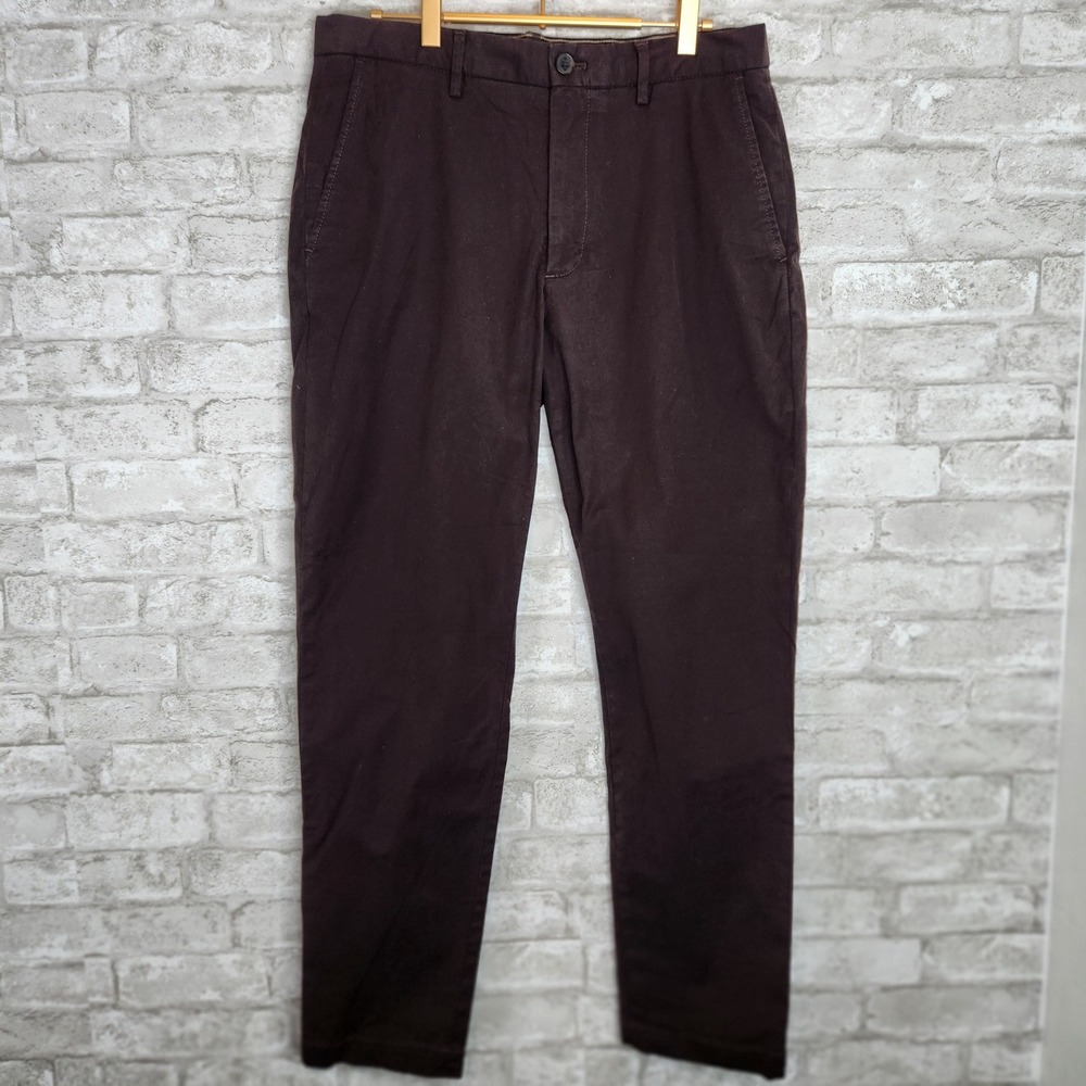 Banana Republic Lived-In Chino Athletic Fit Brown Pants Casual Preppy 32x30
